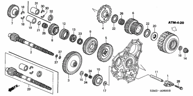 Countershaft for 2002 Acura CL #0