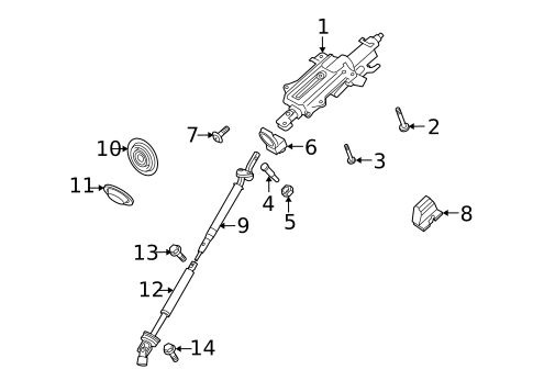 Steering Column Assembly for 2008 Land Rover Range Rover Sport #0