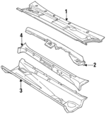 5256101 - Body: Floor Pan for Chrysler: Imperial, LeBaron, New Yorker | Dodge: Caravan, Dynasty, Lancer, Mini Ram Image