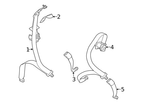 Rear Seat Belts for 2011 Mitsubishi Endeavor #0