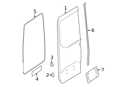 Door & Components for 2024 Mercedes-Benz Sprinter 2500 #3