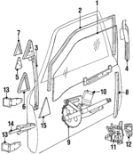 51321848682 - : Guide Rail for BMW: 733i, 735i, L7 Image