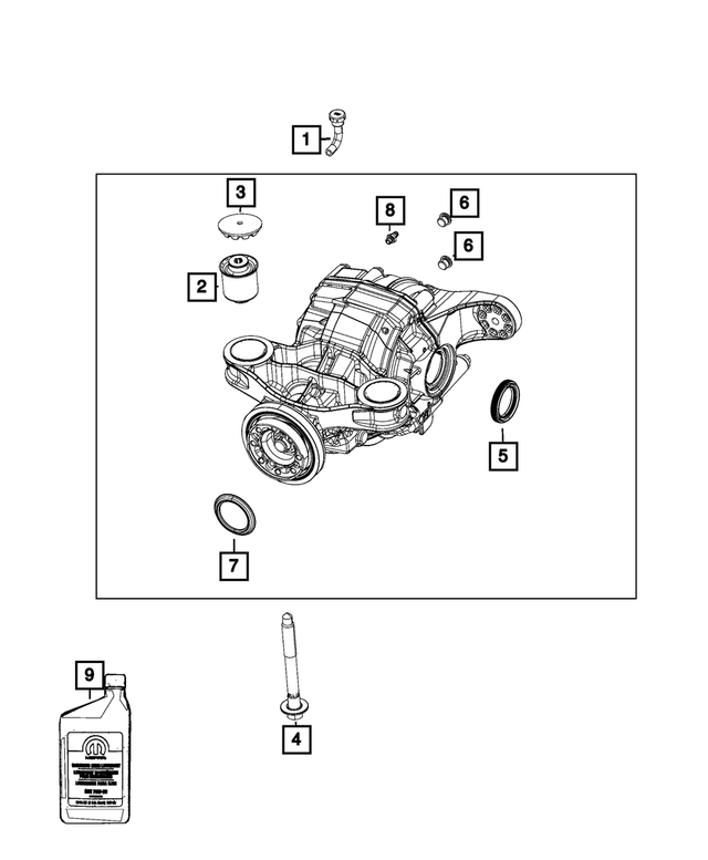 68084188AB - Rear Wheel Drive; Differential and Drive Line: Axle Vent for Mopar Image