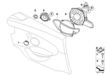 65138360689 - Audio, Navigation, Electronic Systems: Tweeter Threaded Ring for BMW Image