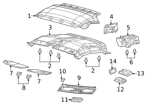 Interior Trim - Roof for 2015 Ram ProMaster City #0
