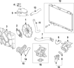 1901566VA11 - : Engine Cooling Fan Shroud for Honda: Civic Image