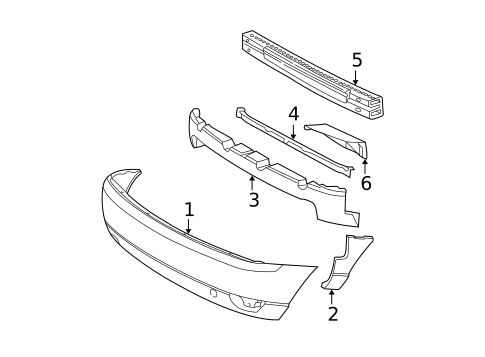 Bumper & Components - Rear for 2004 Ford Focus #0