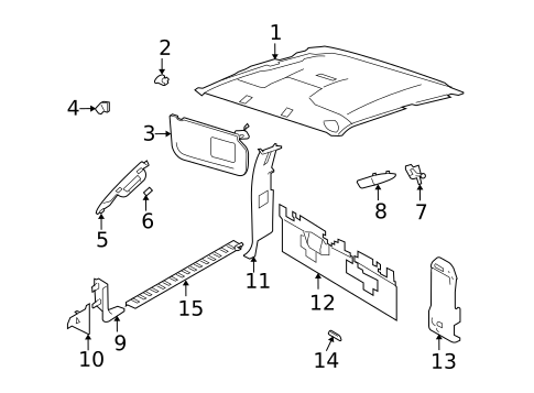 Interior Trim - Cab for 2010 Ford F-350 Super Duty #1