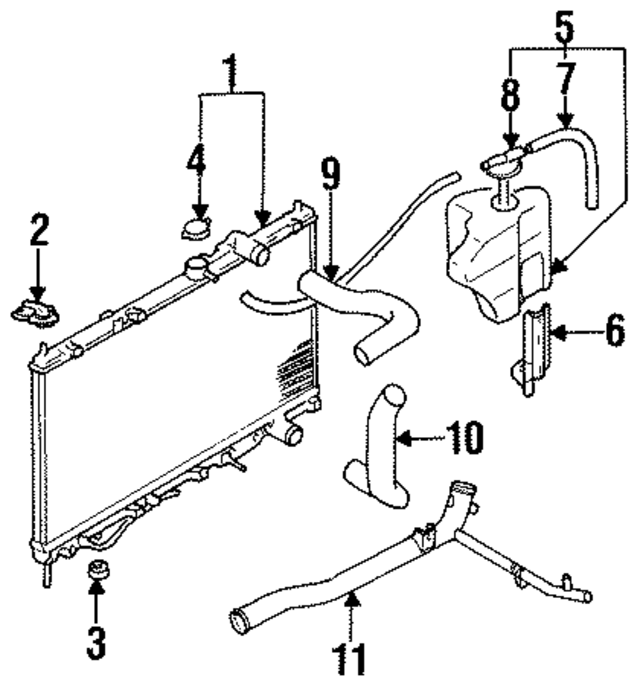 MB906101 - : Radiator Lower Insulator for Mitsubishi Image