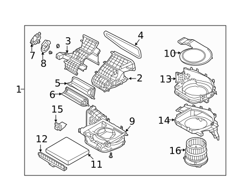 Blower Motor & Fan for 2022 Hyundai Santa Fe #0