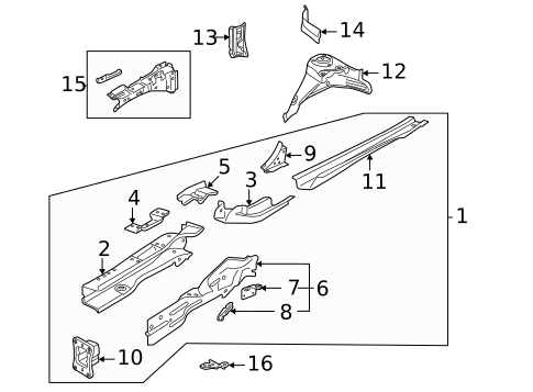 Structural Components & Rails for 2025 Volkswagen Taos #1