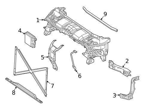 Radiator Support for 2016 Mercedes-Benz C 450 AMG&reg; #3