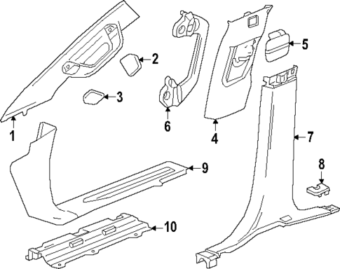 Interior Trim - Cab for 2023 Chevrolet Silverado 1500 #6