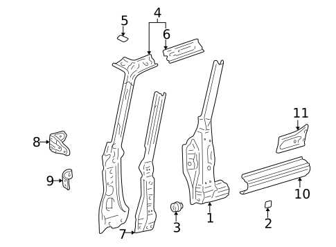 Rocker Panel for 1997 Toyota RAV4 #1