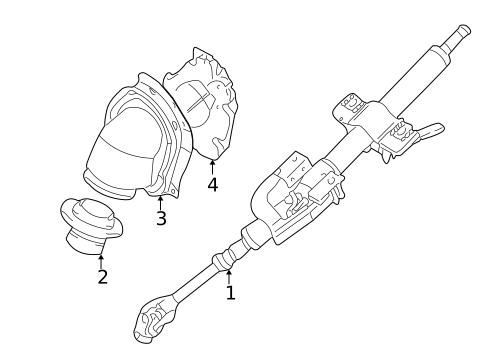 Steering Column Assembly for 2003 Mitsubishi Outlander #0
