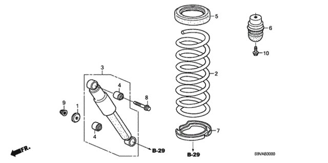 Rear Shock Absorber for 2008 Honda Pilot #0