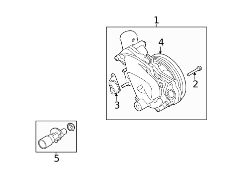 Water Pump for 2010 Land Rover Range Rover #2