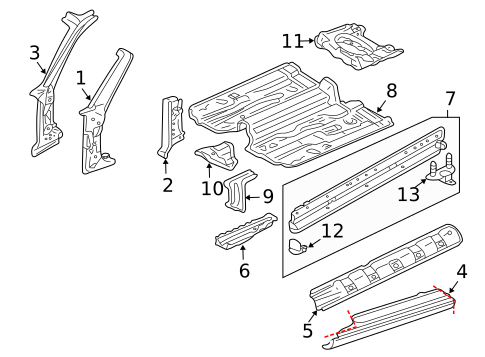 Floor & Rails for 2002 Porsche 911 #0