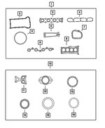 68065169AB - : Engine Upper Gasket Package for Mopar Image