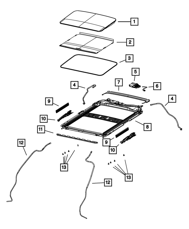 68082475AB - Body Sheet Metal Except Doors: Sunroof Drain Hose, Left Rear for Mopar Image image