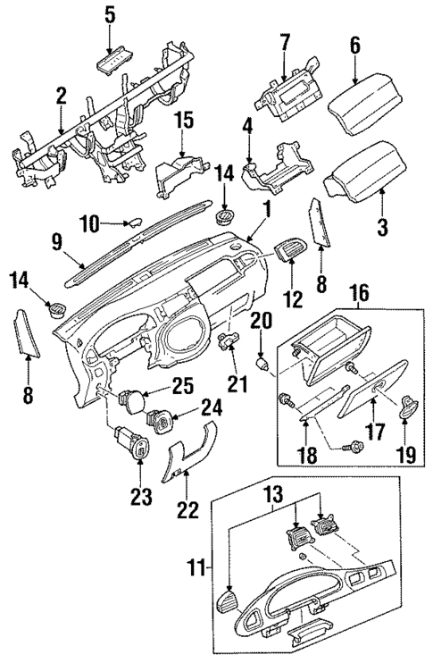 Instrument Panel for 1998 Ford Escort #0