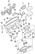 F7CZ19893AAB - Body: Dashboard Air Vent for Ford: Escort | Mercury: Tracer Image