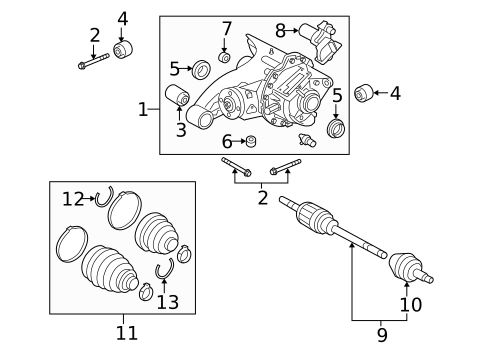 Axle & Differential for 2013 Land Rover LR4 #0
