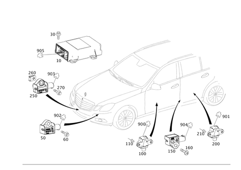 Belt Tensioner, Airbag and Side Airbag for 2011 Mercedes-Benz E350 #0