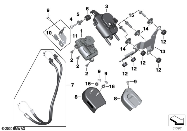 18518356797 - : Bracket Exhaust Flap Controller for BMW-Motorrad Image