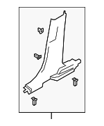 LJ7Z7824347AB - Body: Lower Center Pillar Trim for Lincoln: Corsair Image