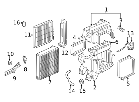 HVAC Case for 1999 Honda Odyssey #0