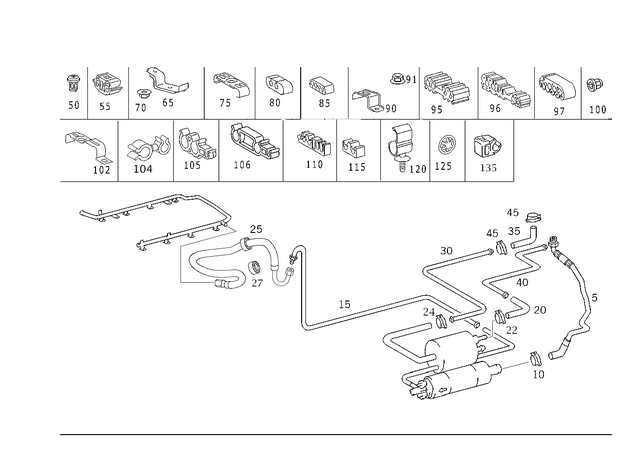 2204760627 - : Hose for Mercedes-Benz Image