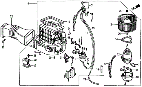 Heater Blower for 1985 Honda Prelude #0