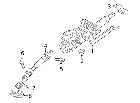 Steering Column Assembly for 2019 Chevrolet Volt #0