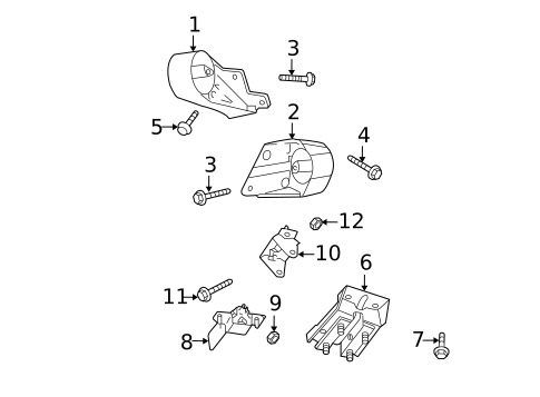 Engine & Trans Mounting for 2004 Dodge Dakota #1