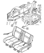 1AX49BD5AB - Restraints: Rear Seat Belt, Right &amp; Left for Mopar Image image
