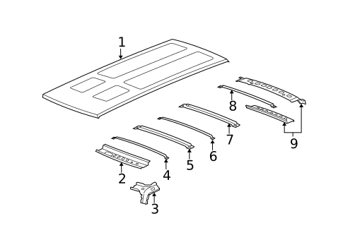 Roof & Components for 2010 Hummer H3 #0