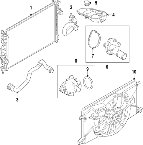 Radiator & Components for 2013 Ford Focus #3