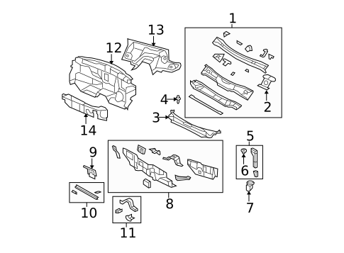Cowl for 2008 Dodge Avenger #0