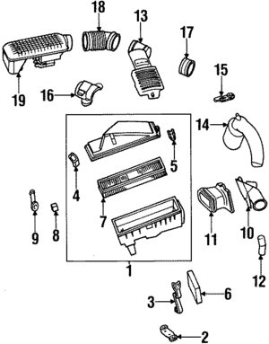 F7RZ9A624DA - Engine: Engine Air Intake Hose for Ford Image