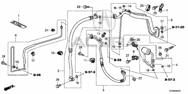 A/C Air Conditioner (Hoses/Pipes) (3.0L) for 2017 Acura MDX #0