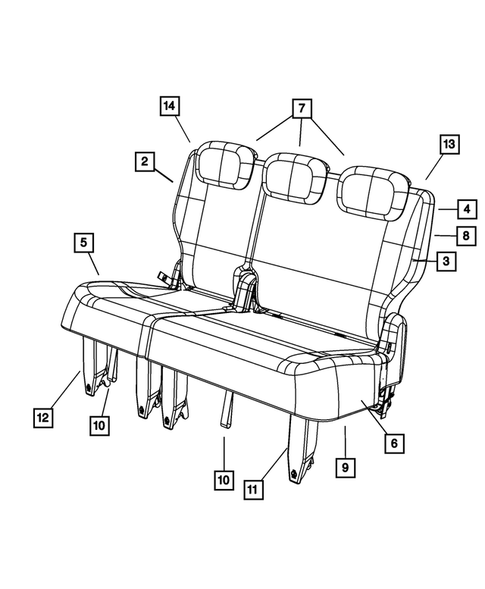 Rear Seats - Third Row for 2010 Chrysler Town & Country #0