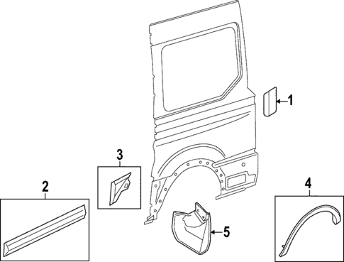 Exterior Trim - Side Panel for 2024 Ford E-Transit #5