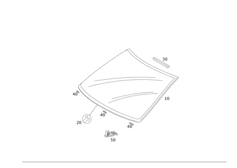 Windshield for 2001 Mercedes-Benz S500 #0