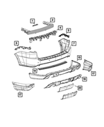 68193403AB - Frame, Bumper and Fascia: Exhaust Shield, Left for Mopar Image