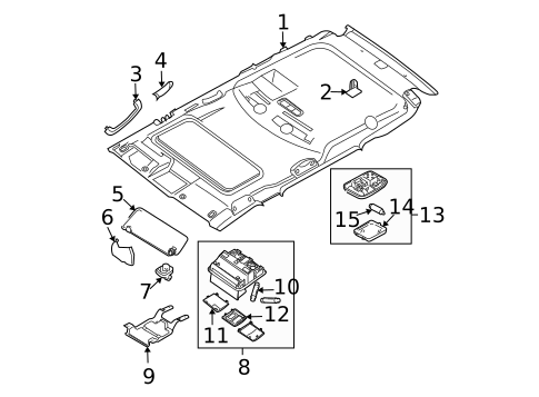 Interior Trim - Roof for 2014 Nissan Xterra #0