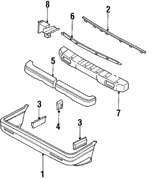 Front Bumper for 1989 Mazda 929 #0