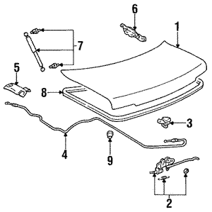 けー 1990-1993 Toyota Celica Hinge 64520-20130 | Elmhurst Toyota