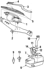 1258016 - Body: Washer Pump for Volvo: 740, 745, 760, 780, 850, 940, 960, S90, V90 Image