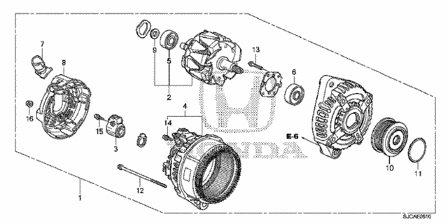 Alternator (Denso) for 2014 Honda Ridgeline #0